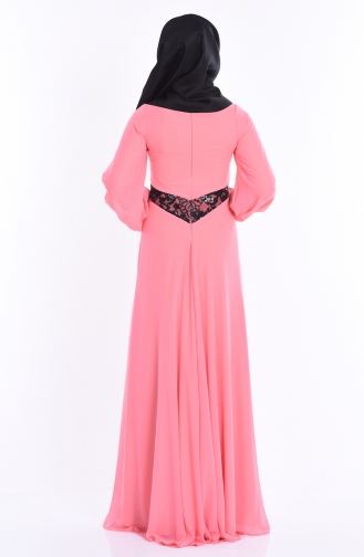 Rosa Hijab-Abendkleider 2009-05