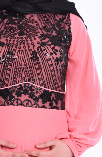 Rosa Hijab-Abendkleider 2009-05