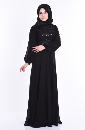 Black Hijab Evening Dress 2009-06