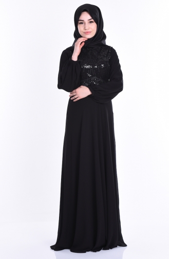 Black Hijab Evening Dress 2009-06