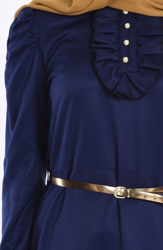 Navy Blue İslamitische Jurk 2248-06