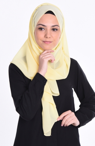 Long Chiffon Shawl  50025-79 Lemon Yellow 79