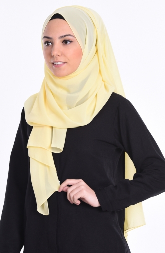 Long Chiffon Shawl  50025-79 Lemon Yellow 79