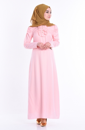 Salmon Hijab Dress 2248-02