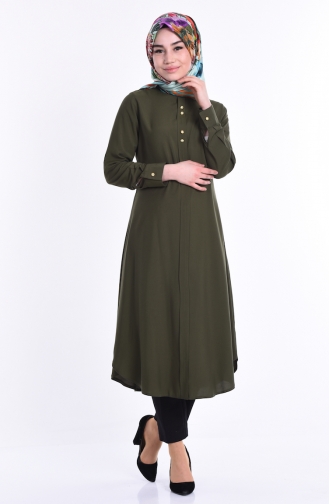 Tunika mit Knöpfen 1072-08 Khaki Grün 1072-08