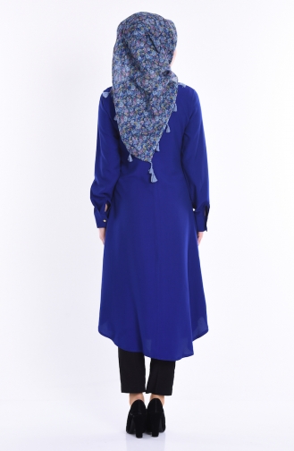 Düğme Detaylı Tunik 1090-09 Saks 1090-09