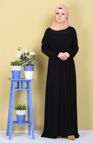 Black Hijab Dress 1089-03