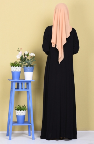 Schwarz Hijab Kleider 1089-03