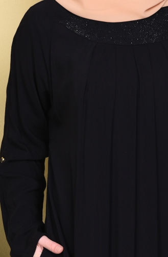 Schwarz Hijab Kleider 1089-03