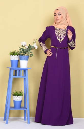 Purple İslamitische Avondjurk 5022-03