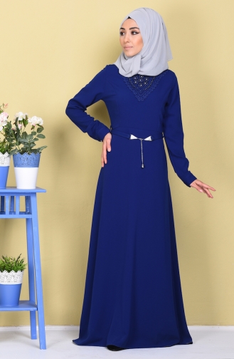 Saxe Hijab Dress 81371-04