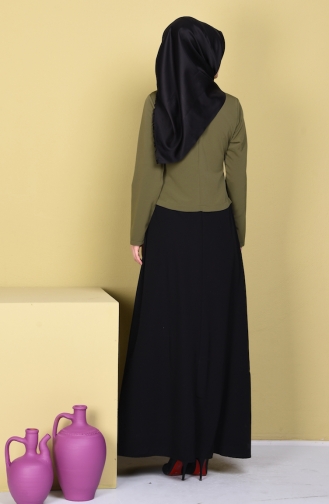 Khaki Hijab Kleider 5497-06
