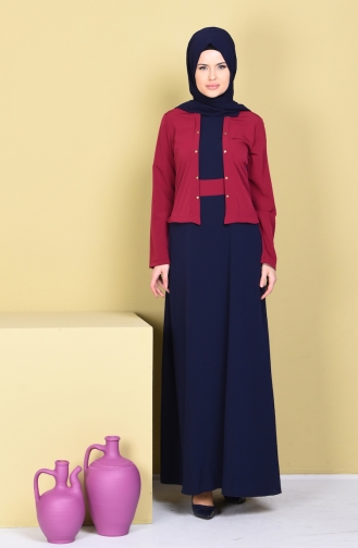 Plum Hijab Dress 5497-05