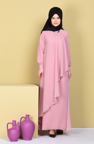 Powder Hijab Dress 52547-11