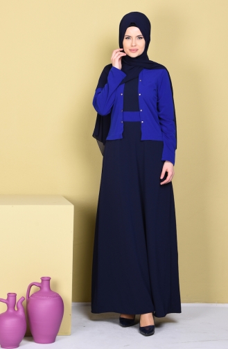 Saxe Hijab Dress 5497-01