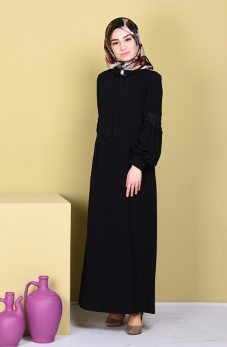 Black Hijab Dress 4216-01