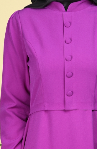 Purple Hijab Evening Dress 5012-04
