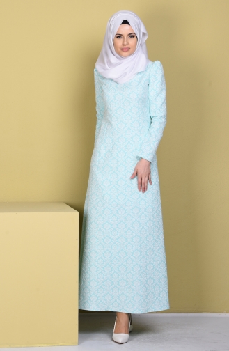 Minzengrün Hijab Kleider 2753-02