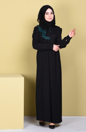 Black Hijab Dress 5711-02