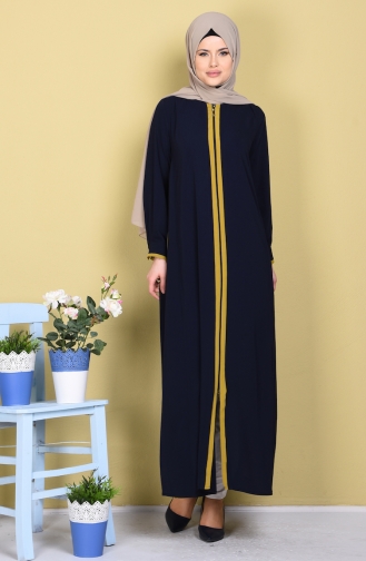 Navy Blue Abaya 1057-02