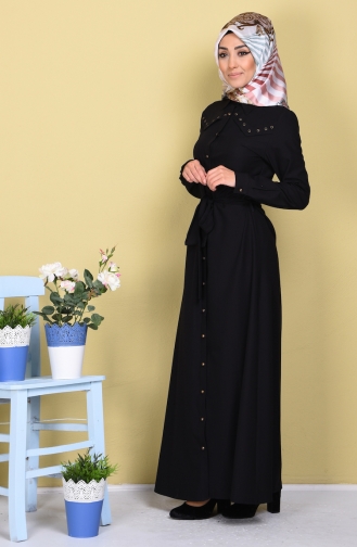 Black Hijab Dress 61133-05