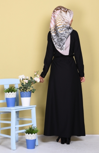 Black Hijab Dress 61133-05