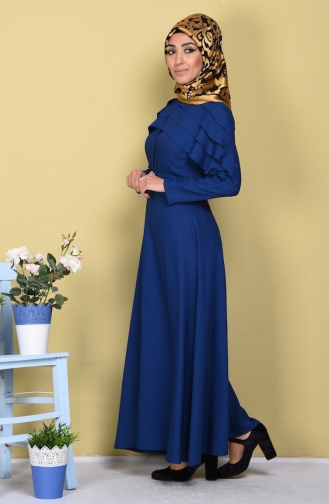 Indigo Hijab Dress 5005-01