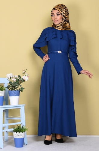 Indigo Hijab Dress 5005-01