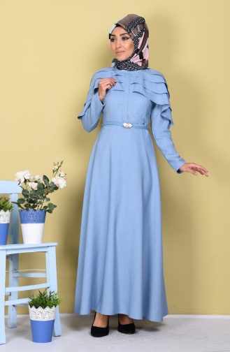 فستان أزرق فاتح 5005-03
