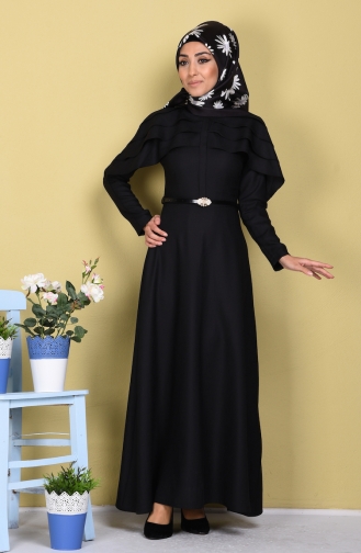 Black Hijab Dress 5005-04