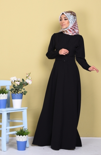 Schwarz Hijab-Abendkleider 5014-04