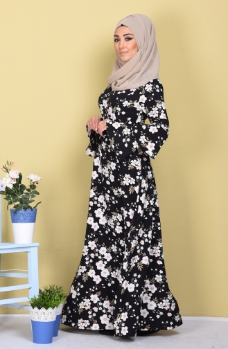 White Hijab Dress 4045-03