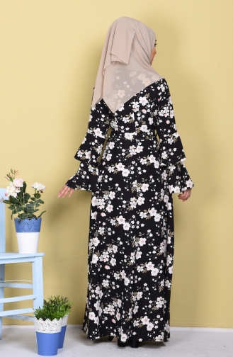 White Hijab Dress 4045-03