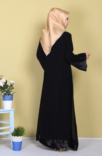 Fermuarlı Ferace 0500-01 Siyah