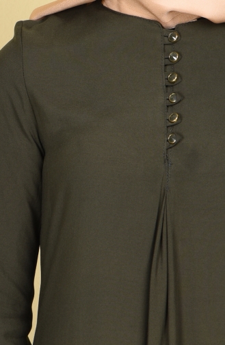 Khaki Hijab Dress 1250-03