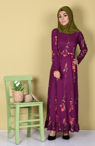 Purple Hijab Dress 2089-02