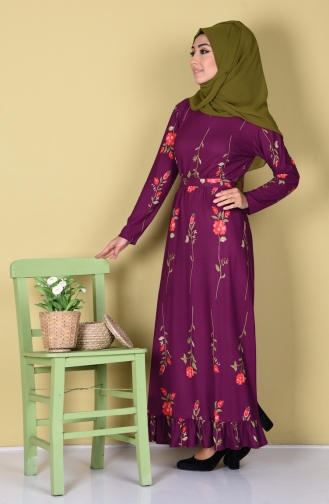 Purple Hijab Dress 2089-02