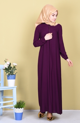 Plum Hijab Dress 1250-04