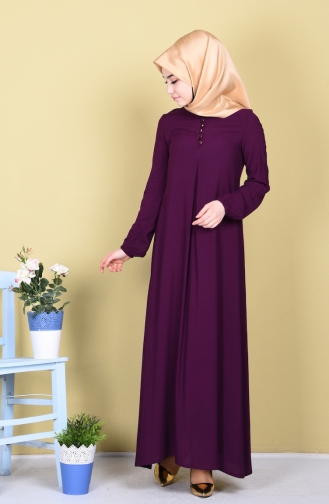 Plum Hijab Dress 1250-04
