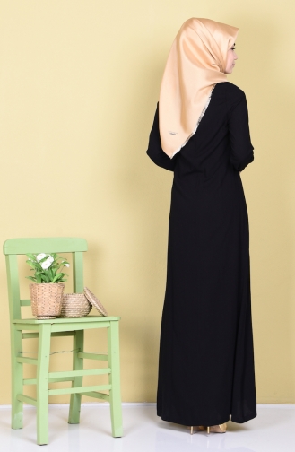 Black Hijab Dress 1082-01