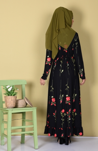 Black Hijab Dress 2089-04