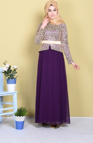 Lila Hijab-Abendkleider 55865-08