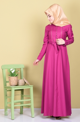 Dusty Rose Hijab Dress 2244-09