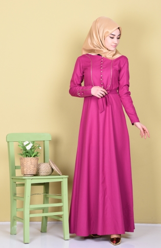 Dusty Rose Hijab Dress 2244-09