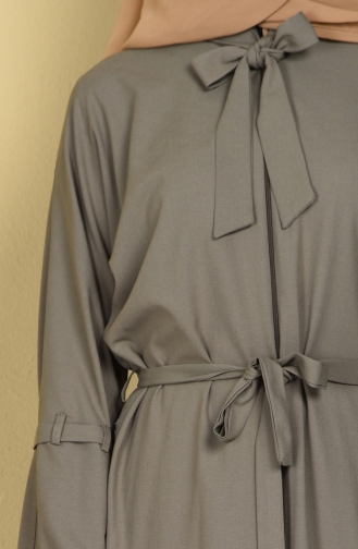 Abaya mit Reißverschluss 7720-01 Khaki Grün 7720-01