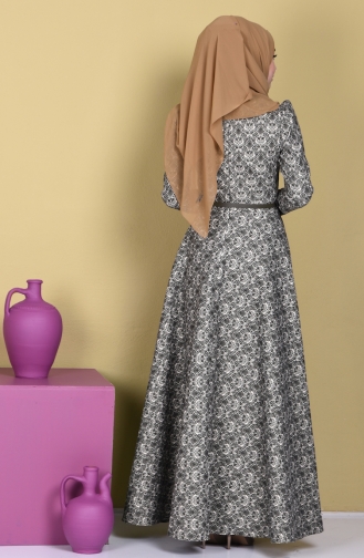 Khaki Hijab-Abendkleider 2756-02