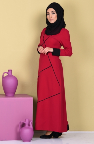 Fuchsia Hijab Dress 0107-04