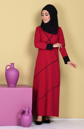 Fuchsia Hijab Kleider 0107-04