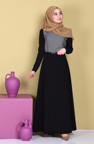 Weiß Hijab Kleider 7099-01