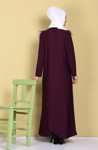 Plum Hijab Dress 6220-04
